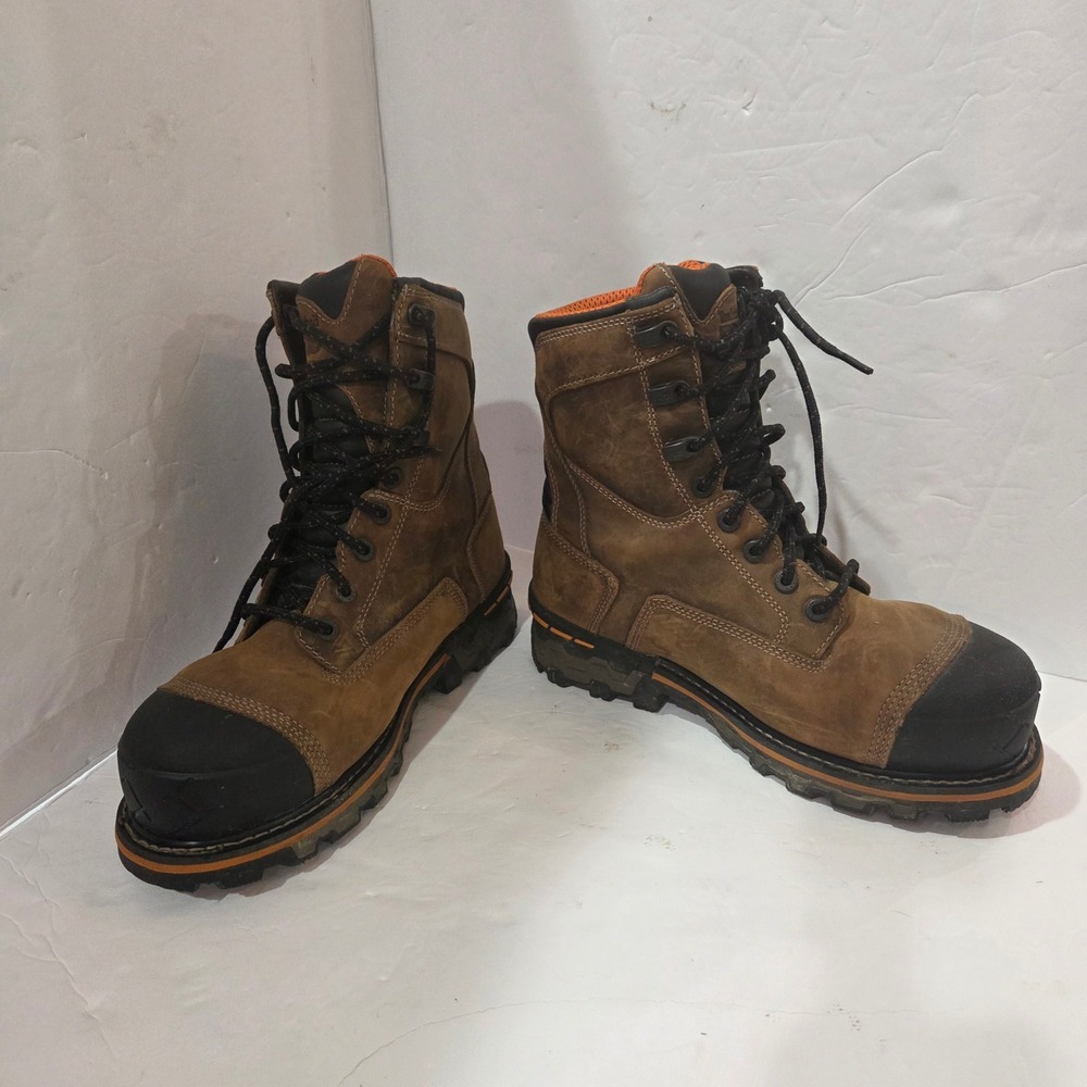 Timberland PRO Boondock 8 Inch Composite Toe Waterproof Work Boots Brown Mens 8M